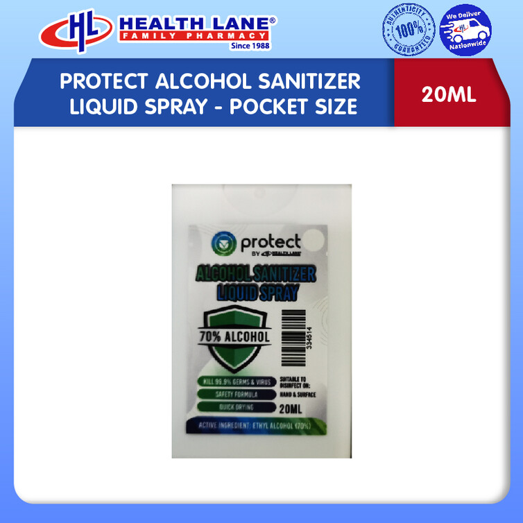 PROTECT ALCOHOL SANITIZER CECAIR SPRAY 20ML - POCKET SIZE 